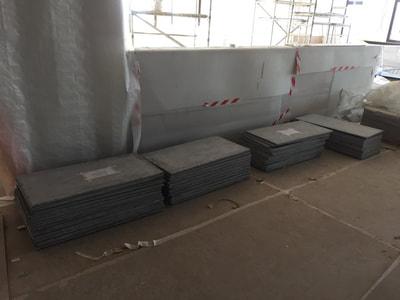 large formate concrete tiles