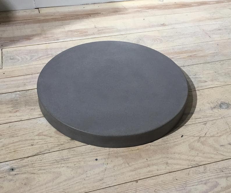 circle concrete slab table
