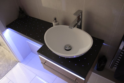 concrete fibre optic bathroom vanity